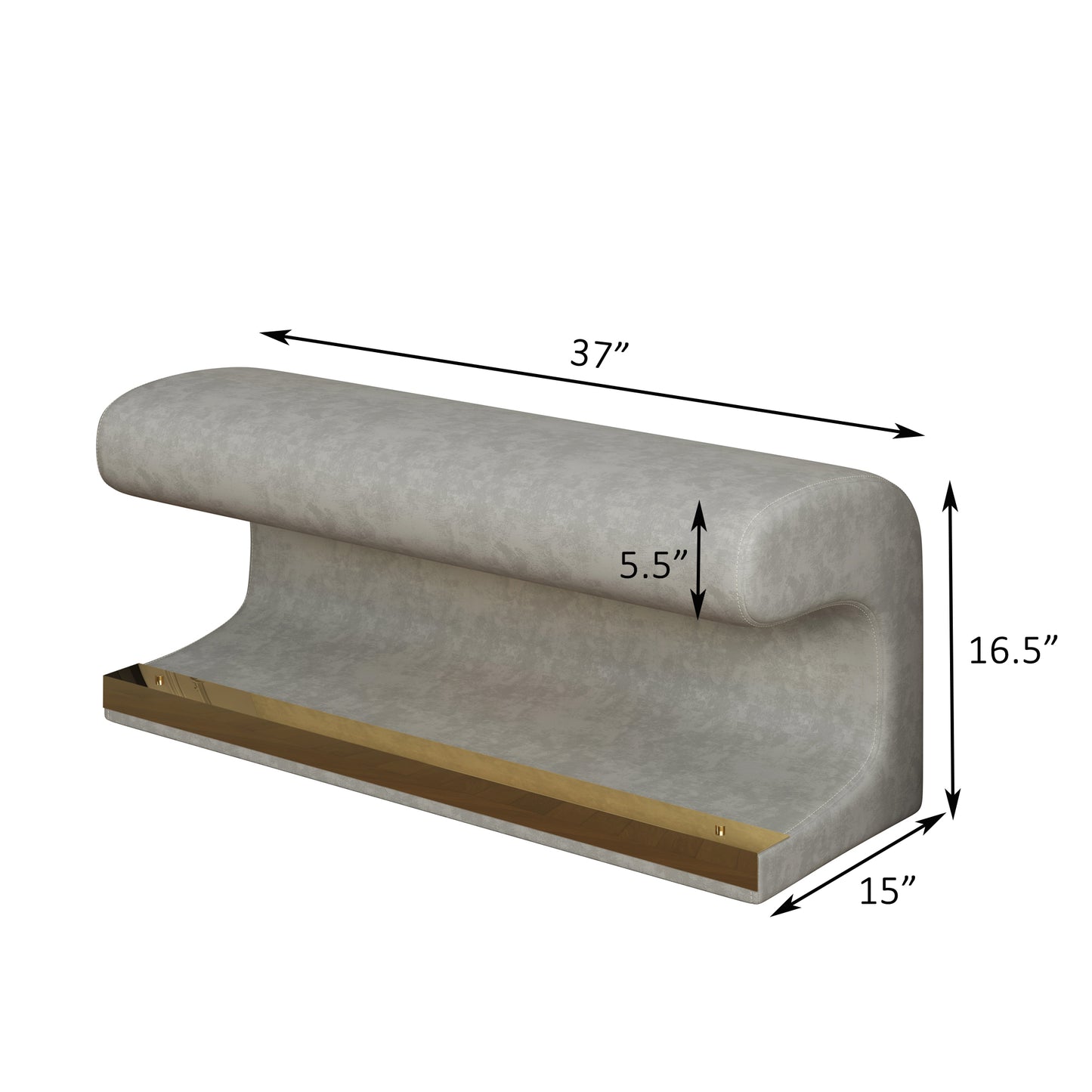 Banc Ottoman avec lumière de capteur LED.