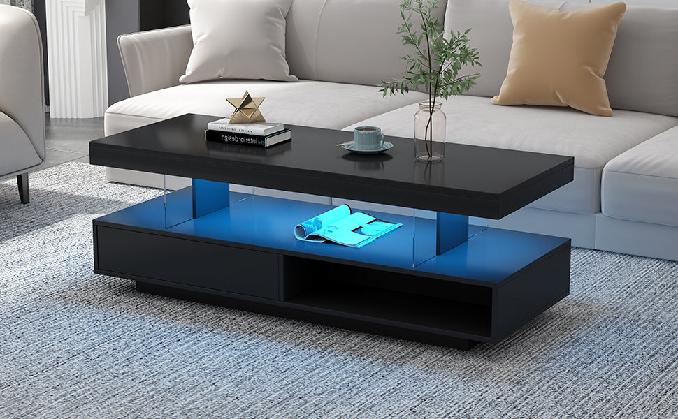 Table basse avec LED intégré