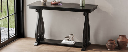 48 inch rustic vintage console table.