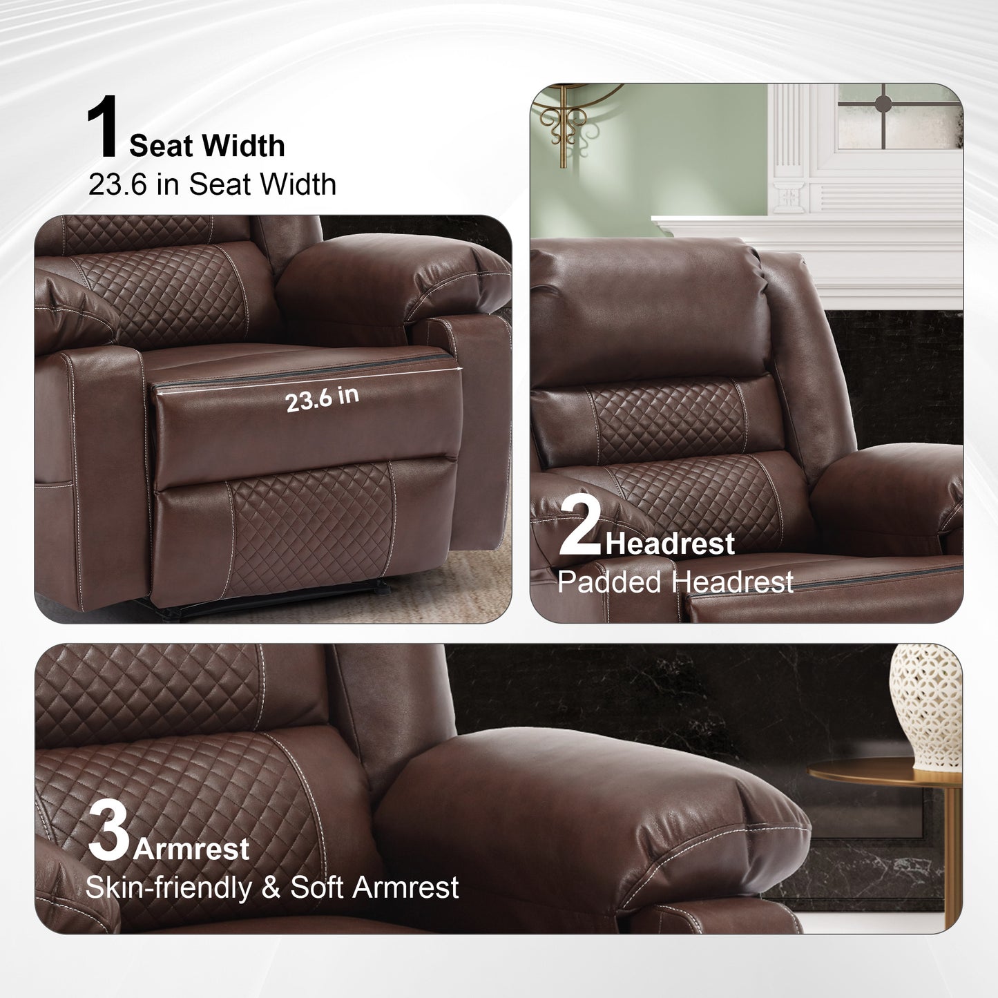 Breathable Leather Massage Recliner Chair