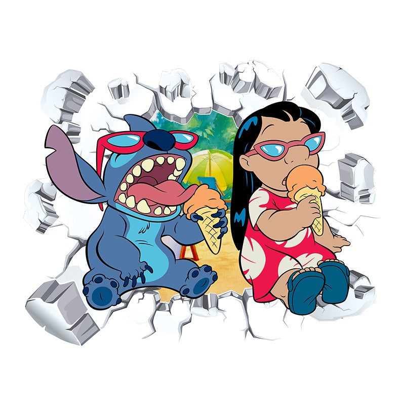 Autocollant mural (Lilo & Stitch)