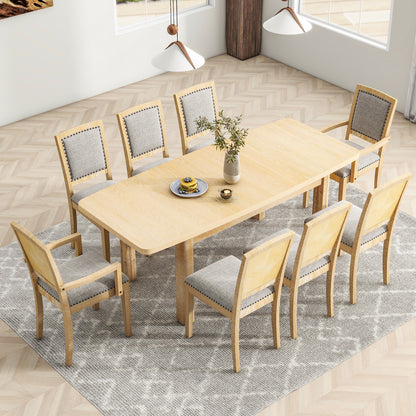 Extendable Dining Table Set (9 Pieces)