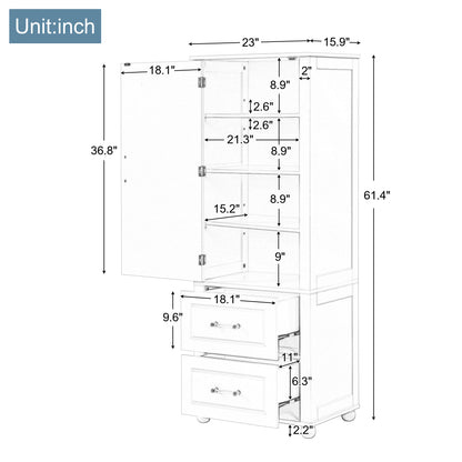 Large bathroom storage cabinet.