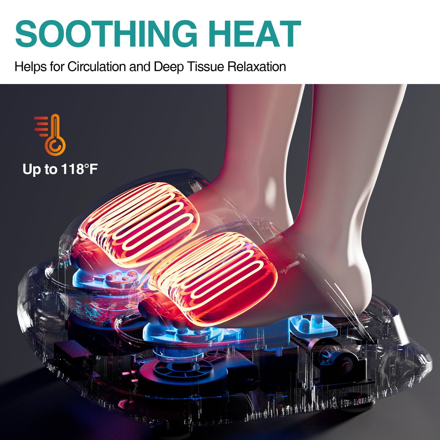 Heated foot massager 