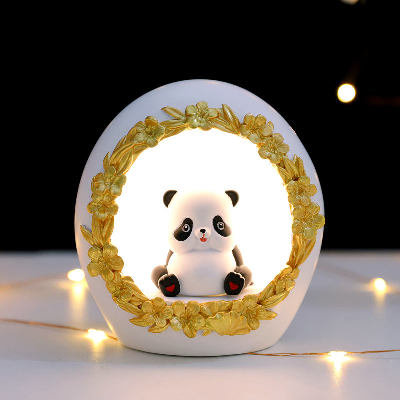 Small lamp with panda