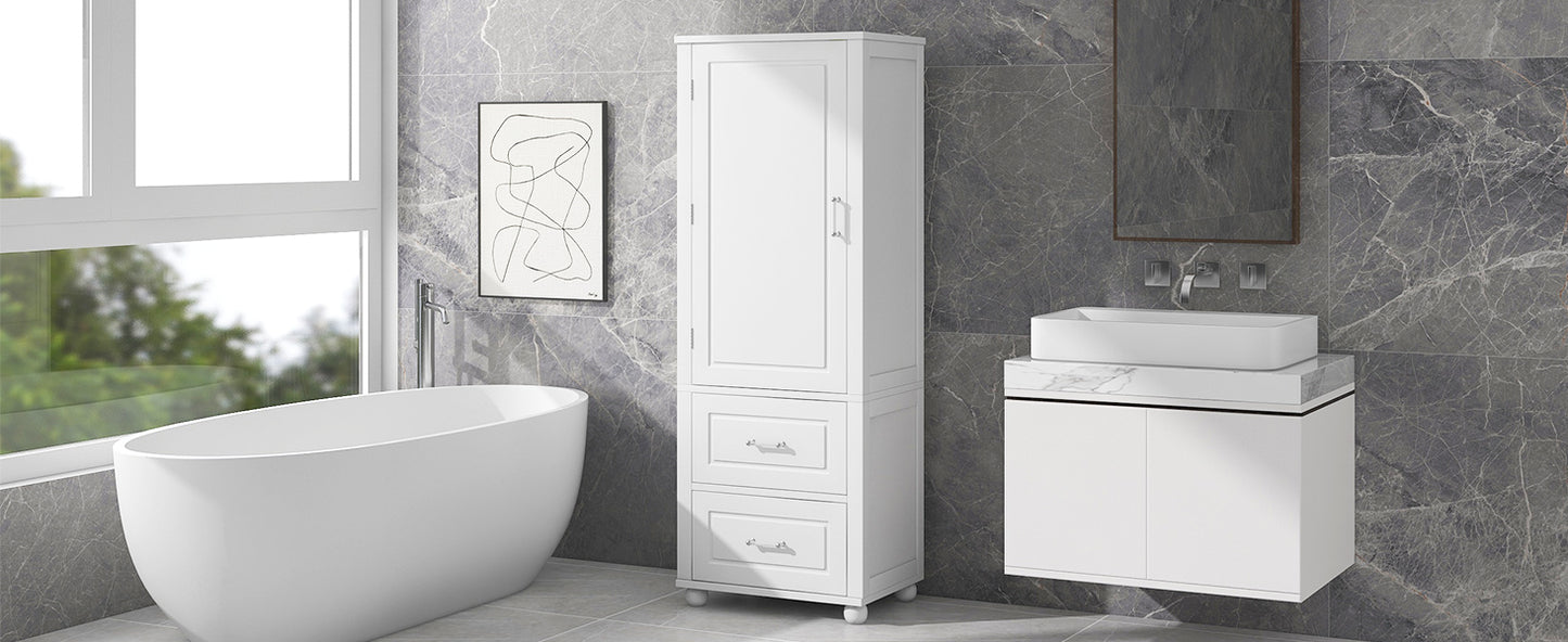 Large bathroom storage cabinet.