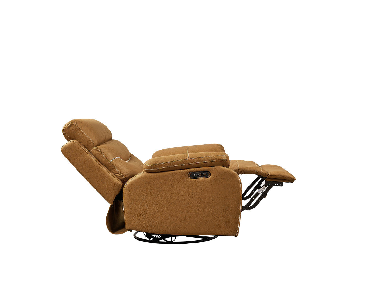 Electric adjustable leather armchair