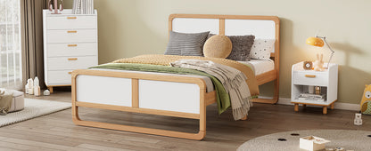 Cama de plataforma de madera maciza (Queen)