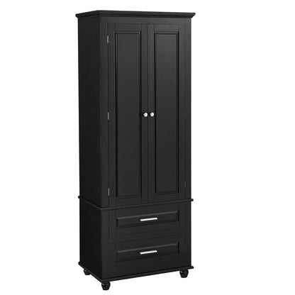 Large storage cabinet with two drawers.