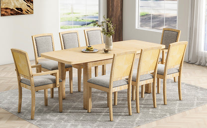 Extendable Dining Table Set (9 Pieces)