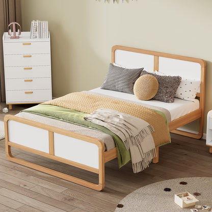 Cama de plataforma de madera maciza (Queen)