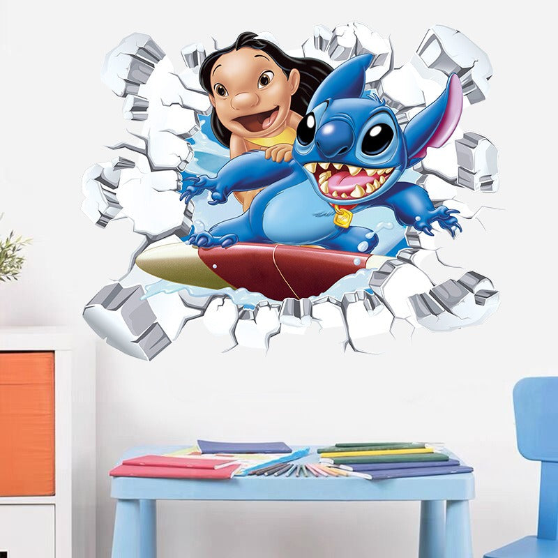 Autocollant mural (Lilo & Stitch)