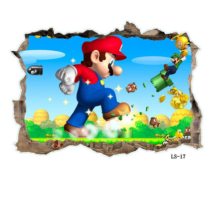 Autocollant mural (mario et sonic)